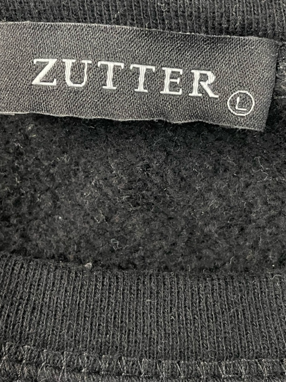Zutter Black Fleece Sweatshirt with White Lace Bow Applique - Picture 4 of 5